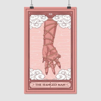 Постер Повешенный, карта Таро, 12 - The Hanged Man, A3 42×25 см (id6145)