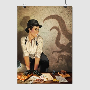 Постер Дівчина-детектив і Ктулху, Ktulhu, Lovecraft, DnD, A3 42×30 см (id4413)