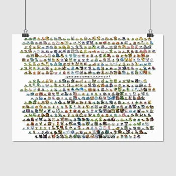 Постер Покемоны, Pokemon, A3 30×42 см (id5365)