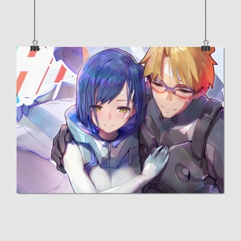 Постер Милый во Франкcе, Хиро и Код 002, Darling in the Franxx, A3 30×42 см (id1838)