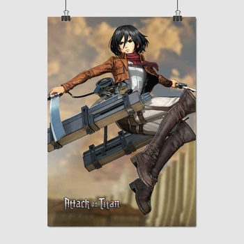 Постер Атака на титанов, Микаса, Attack on Titans, A3 42×30 см (id4351)