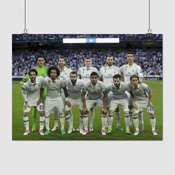 Постер Футболисты команды Реал Мадрид (2018), Real Madrid, A3 30×42 см (id4089)