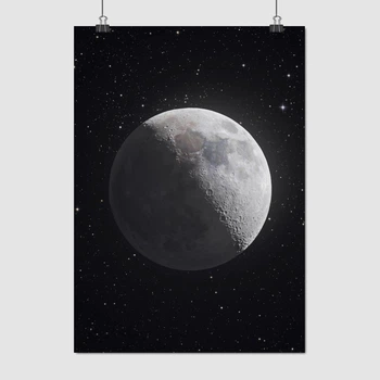 Постер Місяць та зірки, Moon, A3 42×30 см (id5049)