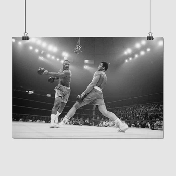 Постер Мохаммед Али на ринге, Кассиус Клей, Muhammad Ali, A3 28×42 см (id1904)