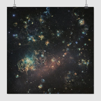 Постер Галактика Большое Магелланово Облако, Large Magellanic Cloud, A3 30×30 см (id6388)