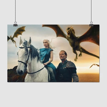 Постер Игра Престолов, Дейенерис и драконы, GoT, Game of Thrones, A3 26×42 см (id0755)