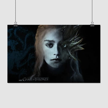Постер Игра Престолов, Дейенерис-дракон, GoT, Game of Thrones, A3 26×42 см (id0864)