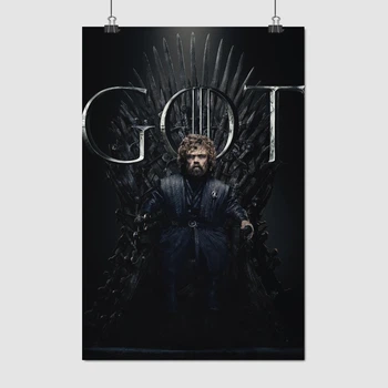 Постер Тирион Ланнистер на Железном Троне, GoT, Game of Thrones, A2 60×40 см (id3315)