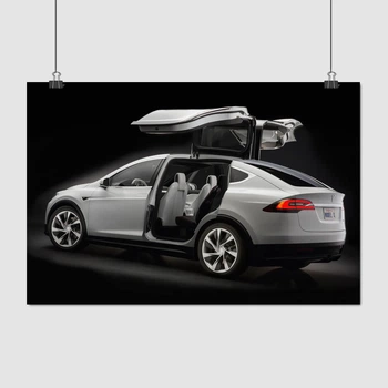 Постер Тесла Модель Х, Tesla Model X, A3 28×42 см (id5286)