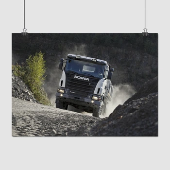Постер Фура на гірській дорозі, Scania, A3 30×42 см (id4077)