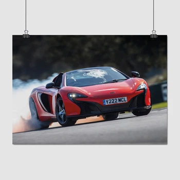 Постер МакЛарен 650 на трасі, McLaren 650S, A3 30×42 см (id1363)
