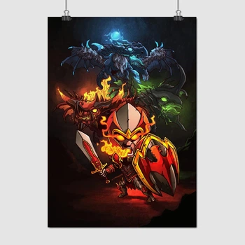 Постер Дота 2, ДК, Дэвион, Dragon Knight, Dota 2, плакат для геймера, A3 42×30 см (id2028)