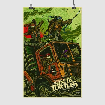 Постер Черепашки-ниндзя, Ninja Turtles, TMNT: Out Of The Shadows (2016), A3 42×27 см (id6569)