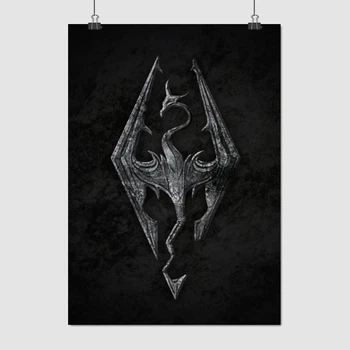Постер Скайрім, лого, Skyrim, The Elder Scrolls V, TES, A3 42×30 см (id0946)
