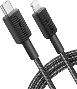 Kabel Anker 322 USB Type-C - Lightning PD Nylon 1.8 m Black (A81B6G11)