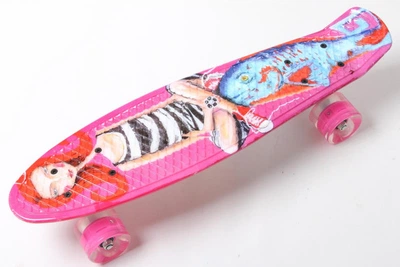 Пенні Борд Print, Penny Board Original 22 c Малюнком Дівчинка Fish led (Дівчинка Fish led)