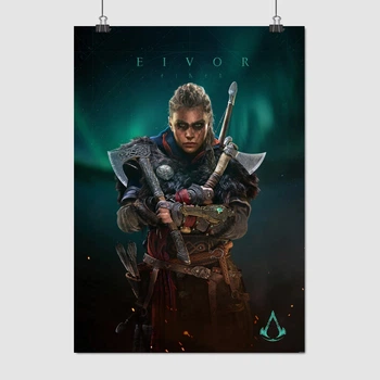 Постер Кредо ассасина, Вальгалла, Assassin's Creed, Valhalla, декор комнаты геймера, A3 42×30 см (id4395)