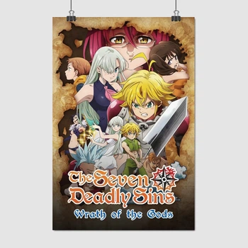 Постер Семь смертных грехов, Seven Deadly Sins, Nanatsu no Taizai, A3 42×28 см (id5372)