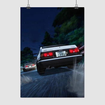 Постер Ініціал «Ді», аніме, Initial D, A3 42×30 см (id5305)