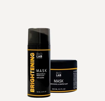 Освітлююча маска з бакучиолом та білою глиною Brightening Mask Biolab Estetic 300 мл