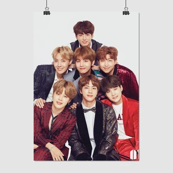 Постер БТС, групповое фото всех участников, Bangtan Boys, BTS, кейпоп, A3 42×30 см (id4101)