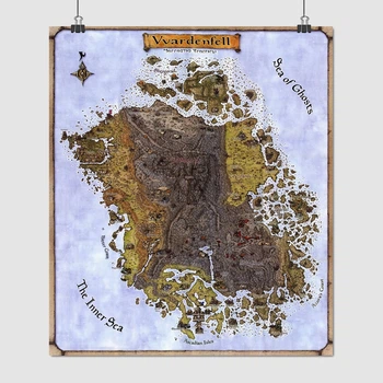Постер Морровинд, карта Вварденфелла, Тамриэль, Vvardenfell, Morrowind, Elder Scrolls, A1 70×60 см (id6584)