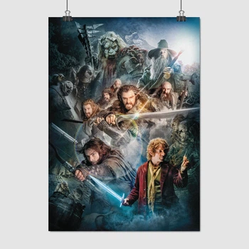 Постер Властелин колец, хоббит Бильбо и гномы, Lord Of The Rings, A3 42×30 см (id2694)