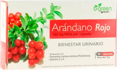 Харчова добавка B-Green Arandano Rojo 30 капсул (8436046982017)