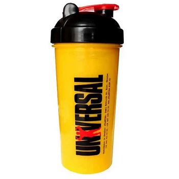 Шейкер спортивный Universal Nutrition из пластика 700 мл с сеткой Желтый (21-125-sh-un700)