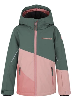 Куртка горнолыжная Hannah KIGALI JR dark forest/mellow rose детская - 10025267HHX - 110 см