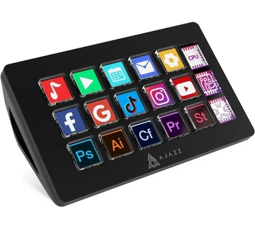 Ajazz AKP153 аналог Stream Deck, настільний контролер, візуальна клавіатура Чорний