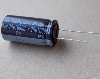 Електролітичний конденсатор 10000uF 25V 105C ( 10000мкФ 25В 105град , 10000*25*105гр ) Rubycon 18*35.5мм