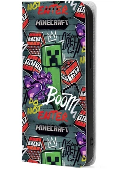 Чохол-книжка BoxFace для Realme Note 60x Minecraft Creeper Boom (68611)
