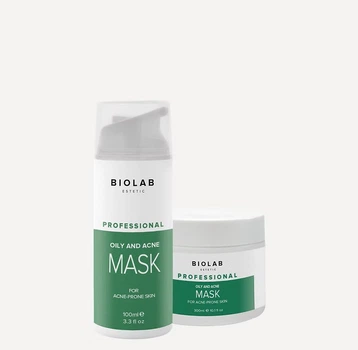 Маска себорегулирующая с Каолином Oily and Acne Mask Biolab Estetic 100 мл