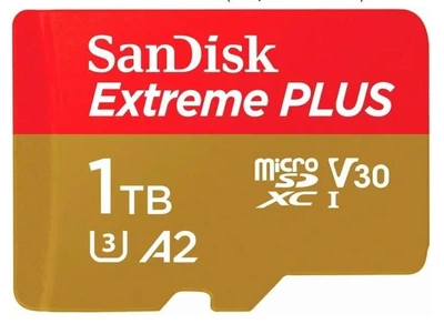 Карта пам`яті MicroSDXC 1TB SanDisk Extreme Plus UHS-I Class10 V30 200/140MB/s + адаптер (SDSQXBD-1T00-AN6MA)