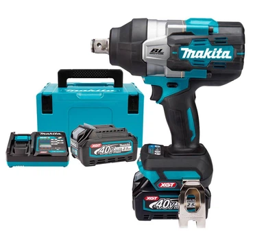 Акумуляторний ударний гайкокрут Makita XGT 40 V Max TW001GD201 у кейсі з 2 акб 40V 2.5Ah і з/п DC40RA (TW001GD201)