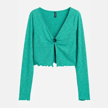 Топ женский H&M 1055769003c33 L Зеленый (KC1000000052751)