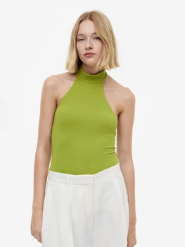 Боді-майка жіноча H&M 1184188003c33 L Зелена (1000000052642)
