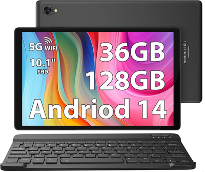 Планшет 10.1" Full HD RUSHAR M820 12+24/128Gb 4G 2-SIM 8 ядер Android 14 8000 mAh Чёрный