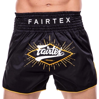 Шорты для тайского бокса и кикбоксинга FAIRTEX BS1903_L черный-желтый