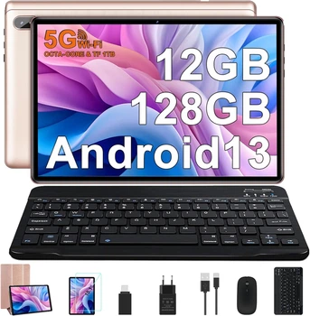 Планшет 10.1" Facetel Q6 6+6/128Gb 8 ядер Android 13 6000 mAh Розовое золото