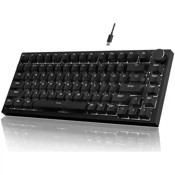 Механическая клавиатура Ajazz AK820 Red Switch, черная, белая