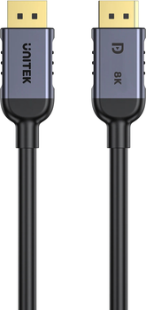 Kabel Unitek DisplayPort - DisplayPort 1 m Space Grey (C1628GY01-1M)