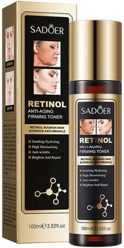 Тонер для обличчя Sadoer Retinol Anti-aging firming Toner з Ретинолом 100 мл (6976504687075)
