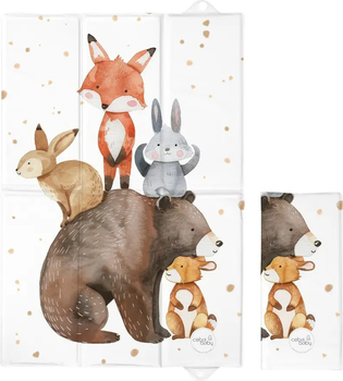 Mata do przewijania skladana Ceba Baby Basic Forest Friends 60 x 40 cm (5907672345505)