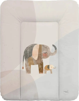 Mata do przewijania Ceba Baby Basic miękka Elephant Family 50 x 70 cm (5907672345222)