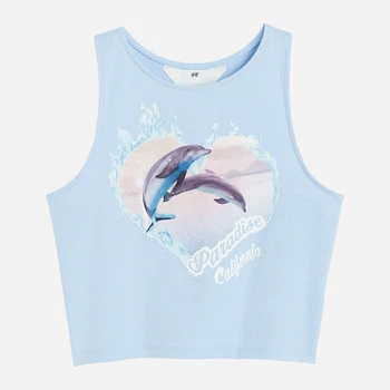 Подростковая майка для девочки H&M 1159965001c20 170 см Голубая (KC1000000053153)