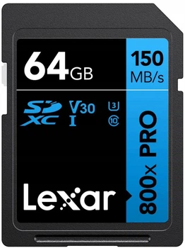 Карта памяти Lexar High-Performance SDXC 64GB UHS-I U3 V30 (LSD0800P064G-BNNNG)