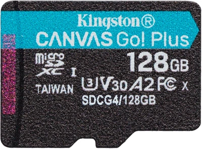 Карта памяти Kingston Canvas Go! Plus microSDXC 128GB UHS-I U3 V30