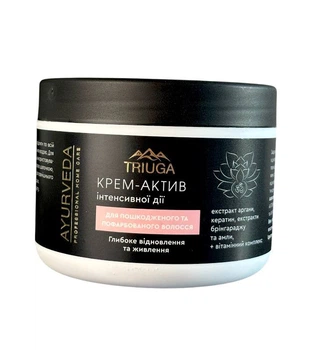 Крем-актив для пошкодженого та пофарбованого волосся AYURVEDA Глибоке відновлення та живлення 300 мл. 0760